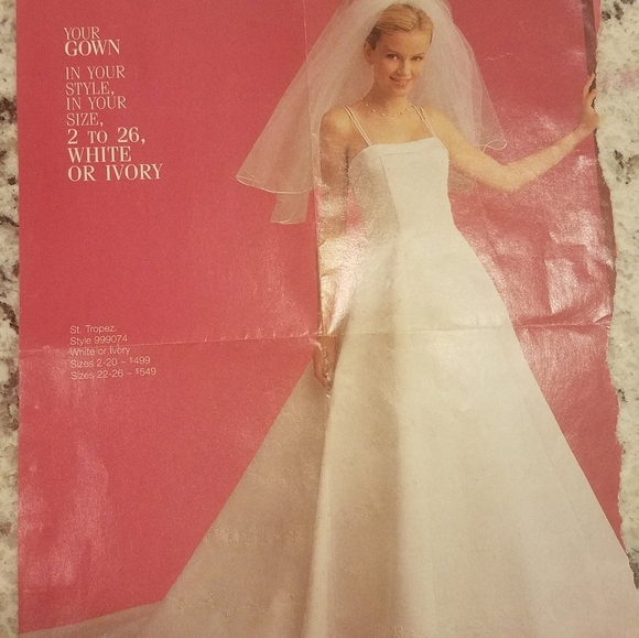 David's bridal wedding dress st tropez size 12 with hooks for train vintage y2k - Picture 2 of 5